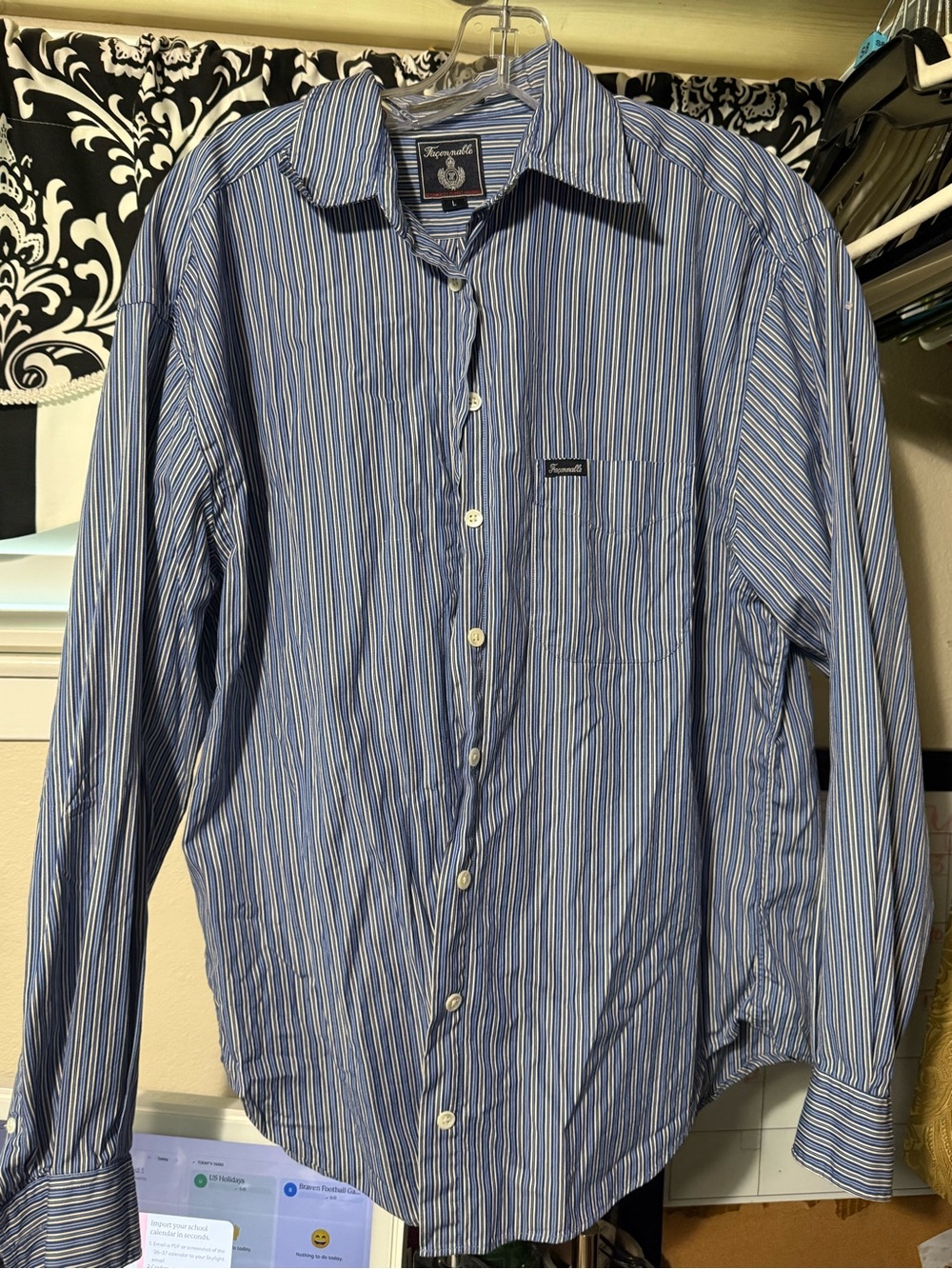 Tommy Bahama Blue Multi-Stripe Men's Button-Up Shirt